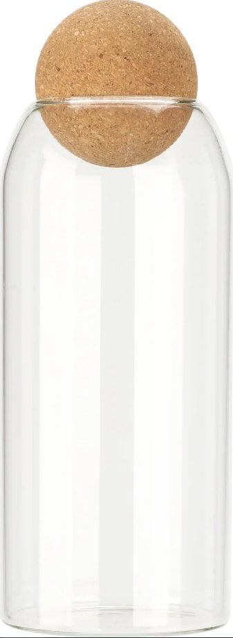 Excellent Houseware Pojemnik szklany z korkiem 1L