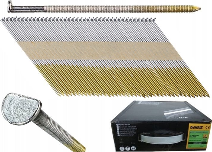 Dewalt gwoździe niegalwanizowane, pierścieniowe 34°; 2,8 x 50 mm (2