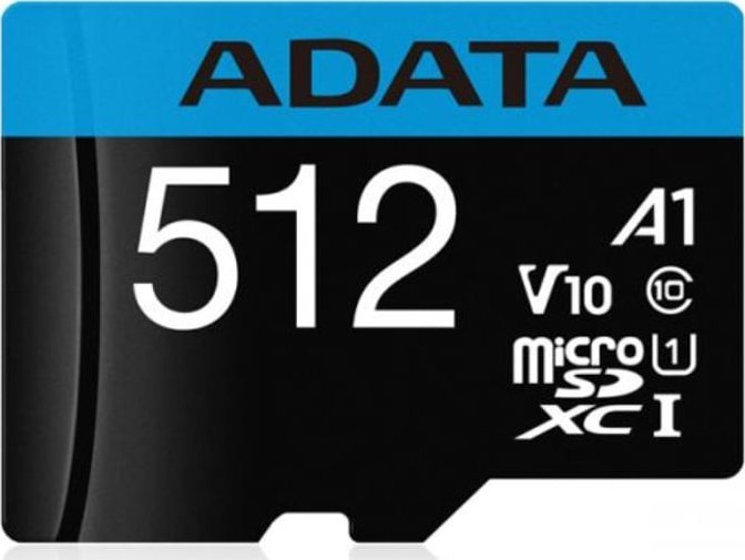 Karta ADATA Premier MicroSDXC 512 GB Class 10 UHS-I/U1 A1 V10 (AUSDX512GUICL10A1-RA1)