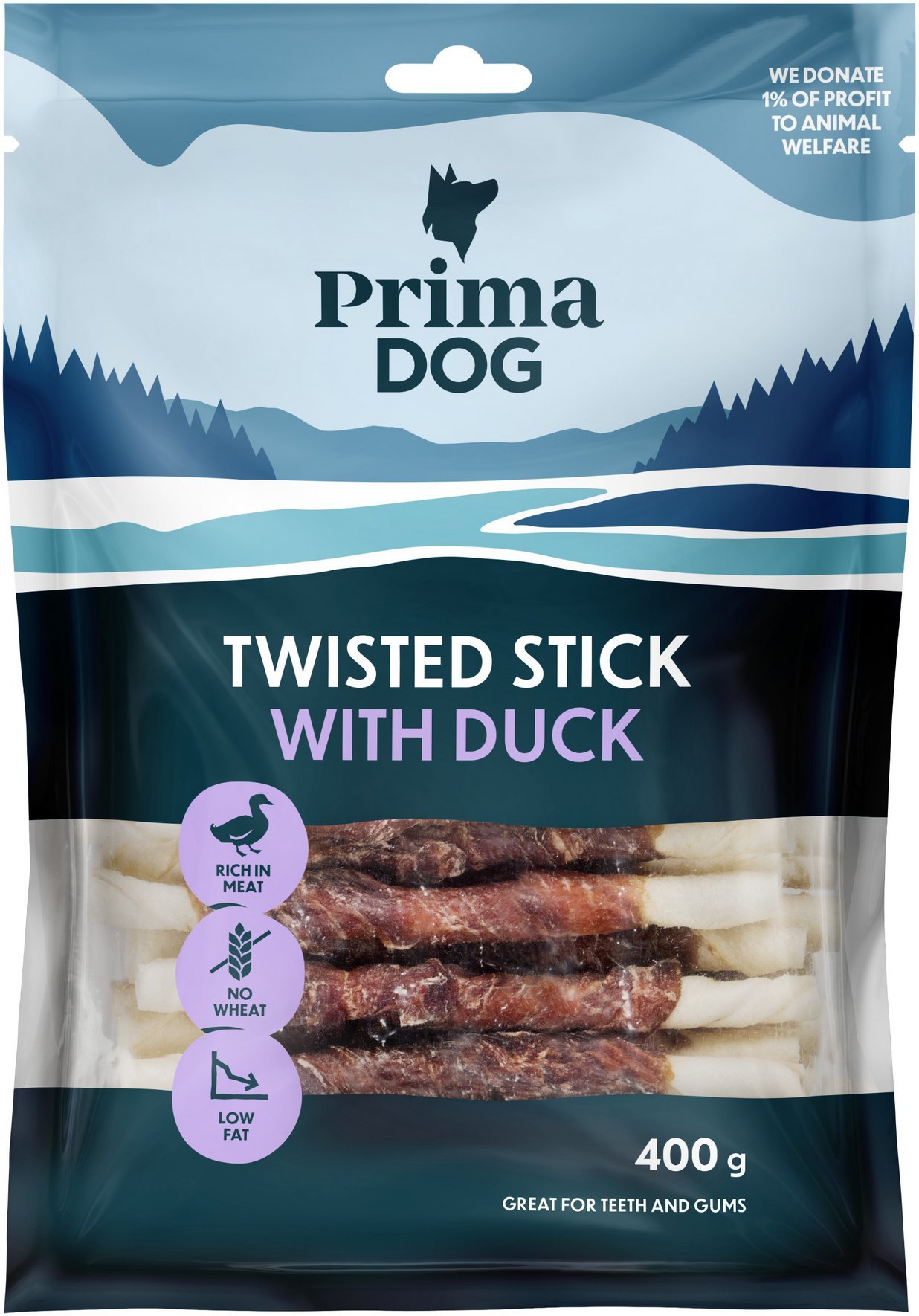 PRIMADOG TREAT DUCK45 PCS. 400 G