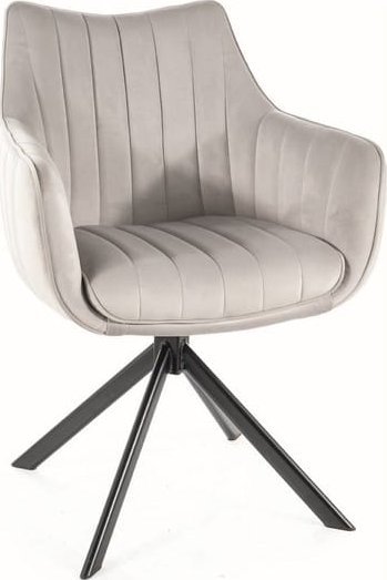 Signal Krzesło AZALIA VELVET jasno szare