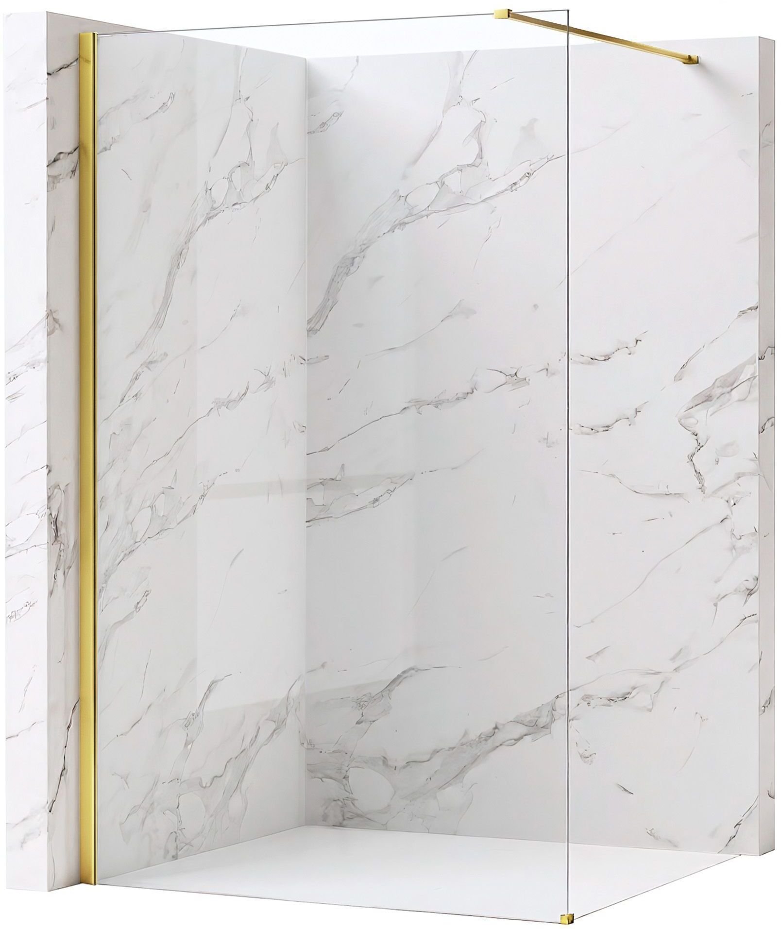 Kabina prysznicowa Walk-In Rea Flexi Transparent / Gold 110