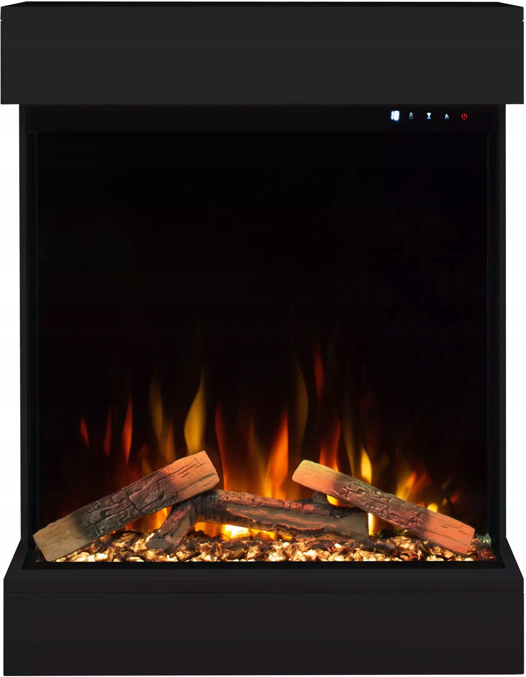 Aflamo Kominek elektryczny LED pionowy czarny DAME trójstronny-