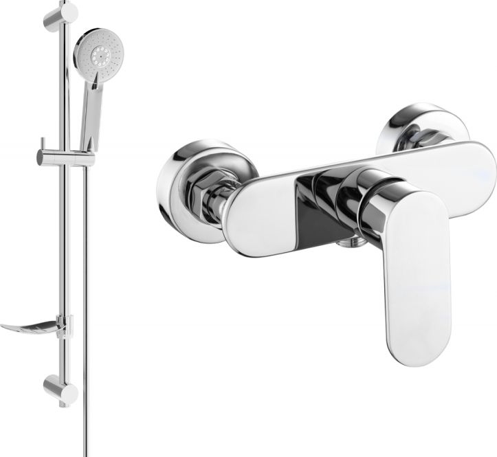 Mexen Mexen Milo DF40 bateria prysznicowa z zestawem prysznicowym, chrom - 7134R40-00