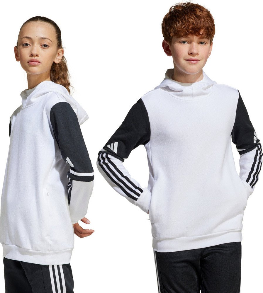 Bluza dla dzieci adidas Squadra 25 Sweat Hoody biała JD4807 140cm