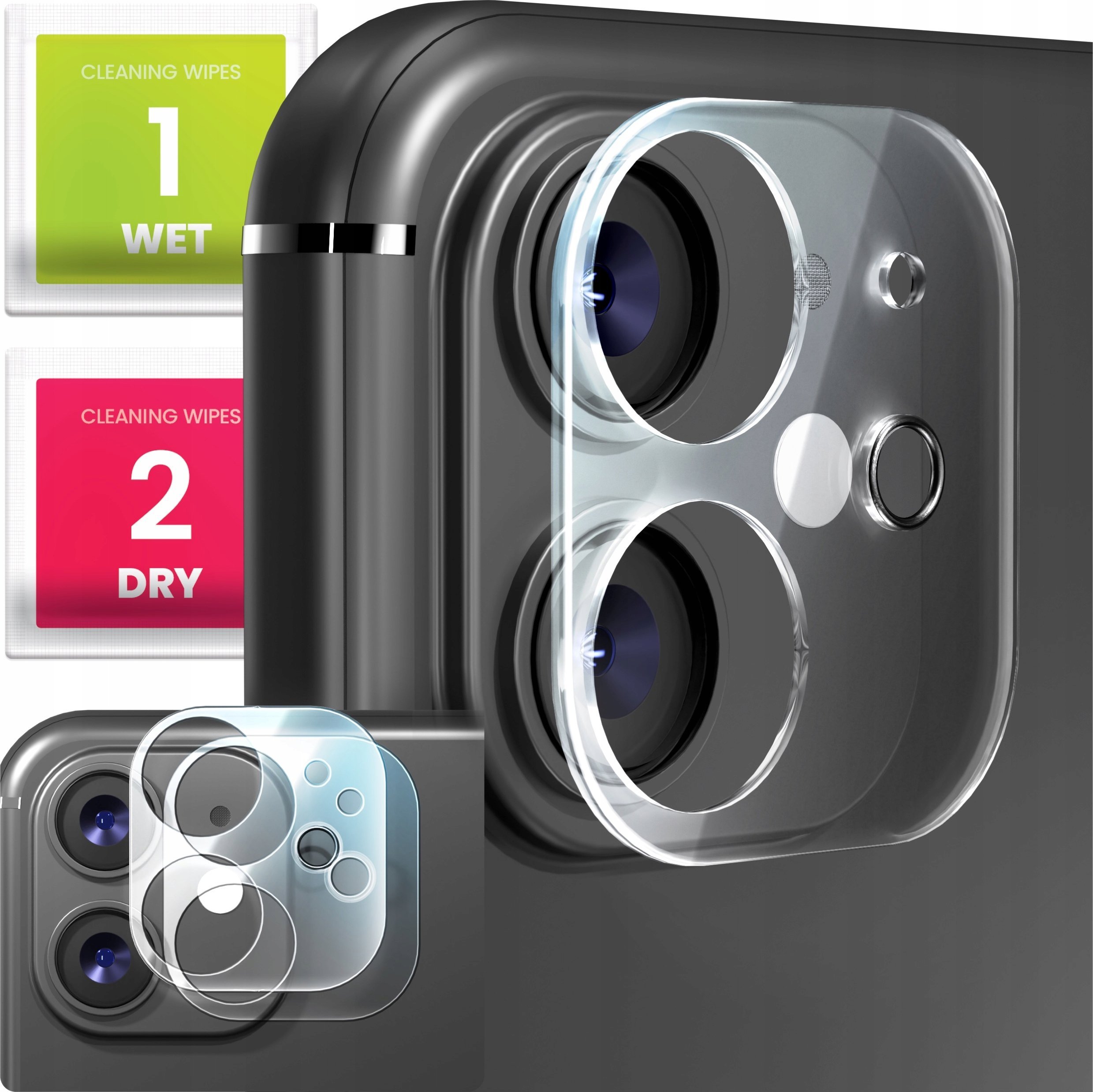 2-PAK Szkło Na Aparat Do Apple iPhone 12 (Hartowane, Ochronne, Na Obiektyw)