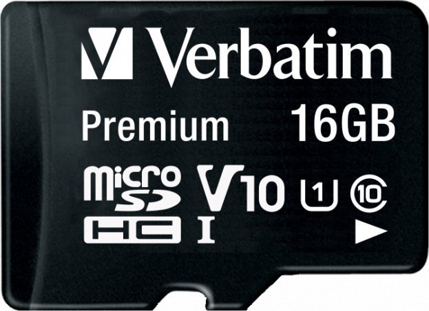 Karta Verbatim Premium MicroSDHC 16 GB Class 10 UHS-I/U1 (44082)
