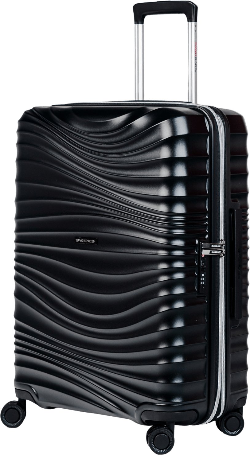 Średnia walizka SwissBags Cruise 65 cm czarny Uniwersalny