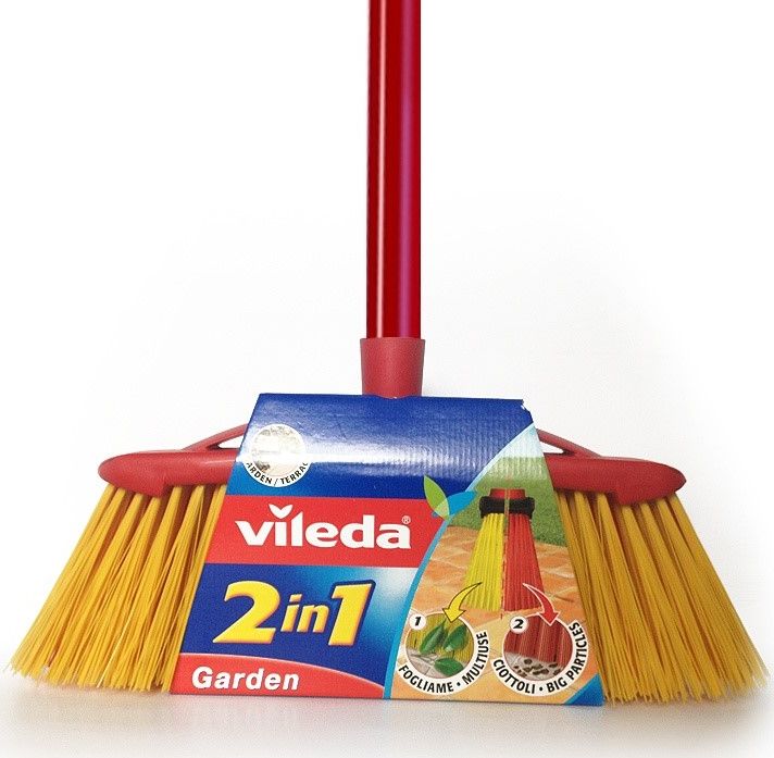 Vileda Vileda Garden 2w1 - Szczotka zewnętrzna z dwoma rodzajami włosia