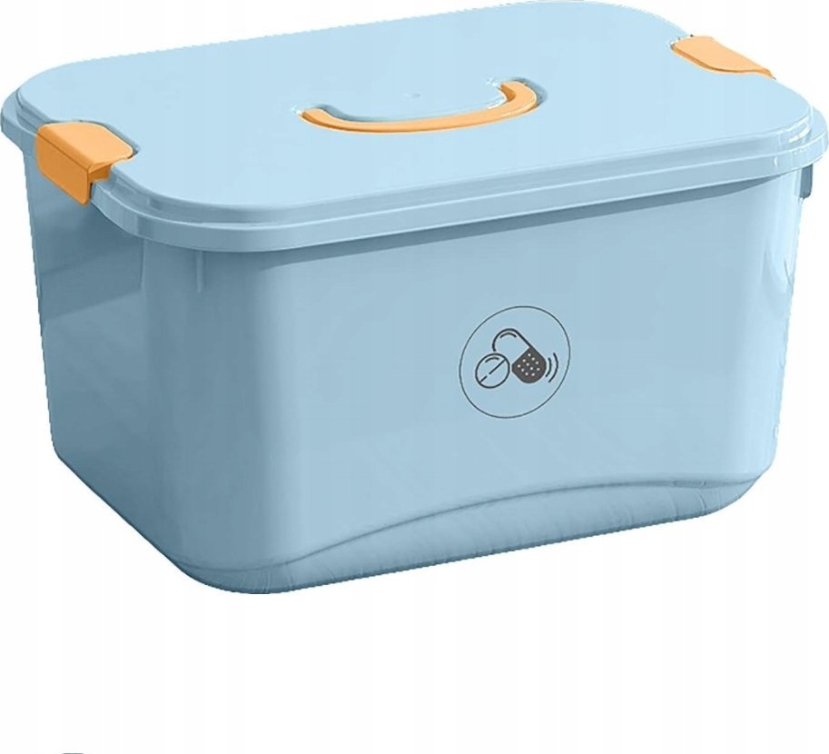 Korbi ORGANIZER POJEMNIK LEKI KASETKA APTECZKA NIEBIESKA ZAMYKANA AP5