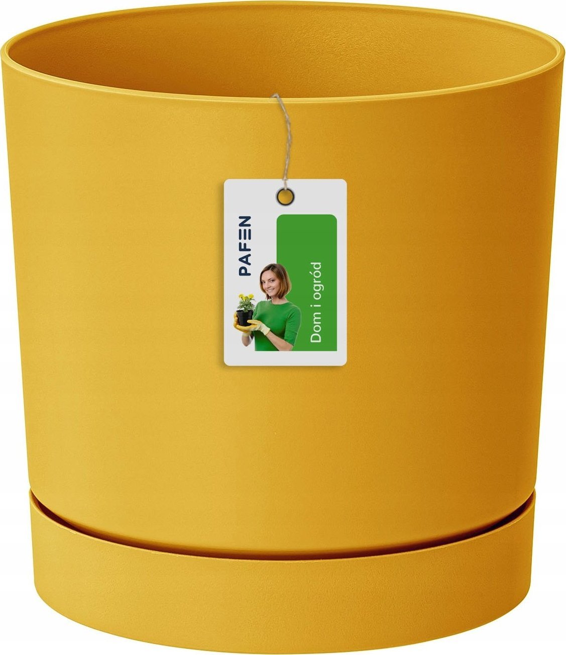 Prosperplast Okrągła Doniczka Niska Donica TUBO P DPOP130 Żółć