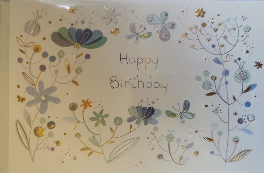 Turnowsky Karnet B6 + koperta MO8012B1-1 Niebieskie kwiatki