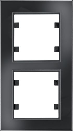Hager Lumina passion ramka 2-krotna pionowa szklana czarna (WL9121)