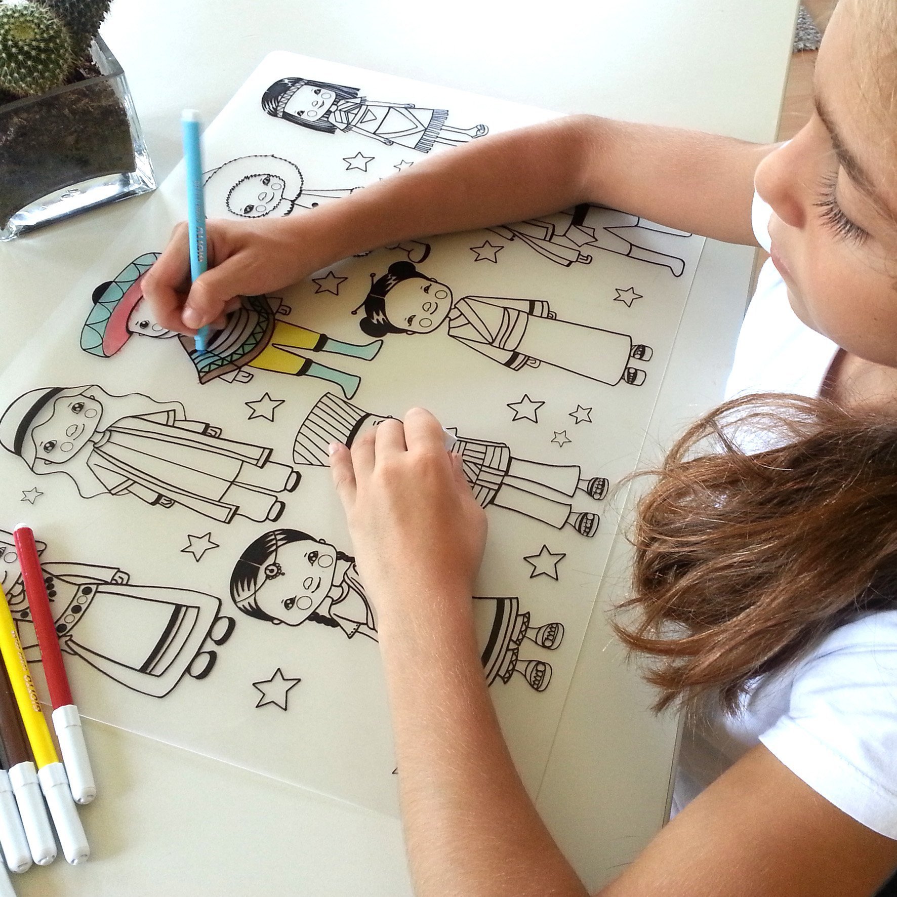 vidaXL Mata transparentna Dzieci ¦wiata Funny Mat STRIGO