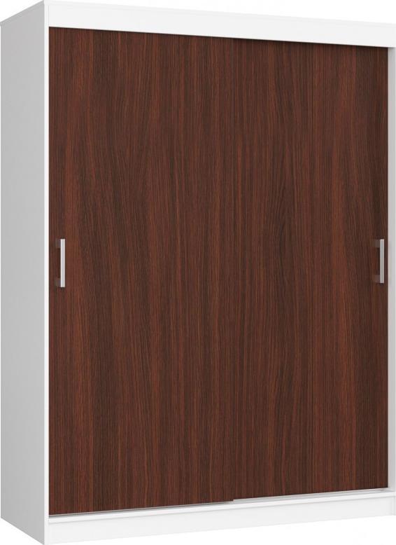 Fabryka Mebli Akord SZAFA PRZESUWNA 150 cm CLP MONO BIAŁA/WENGE