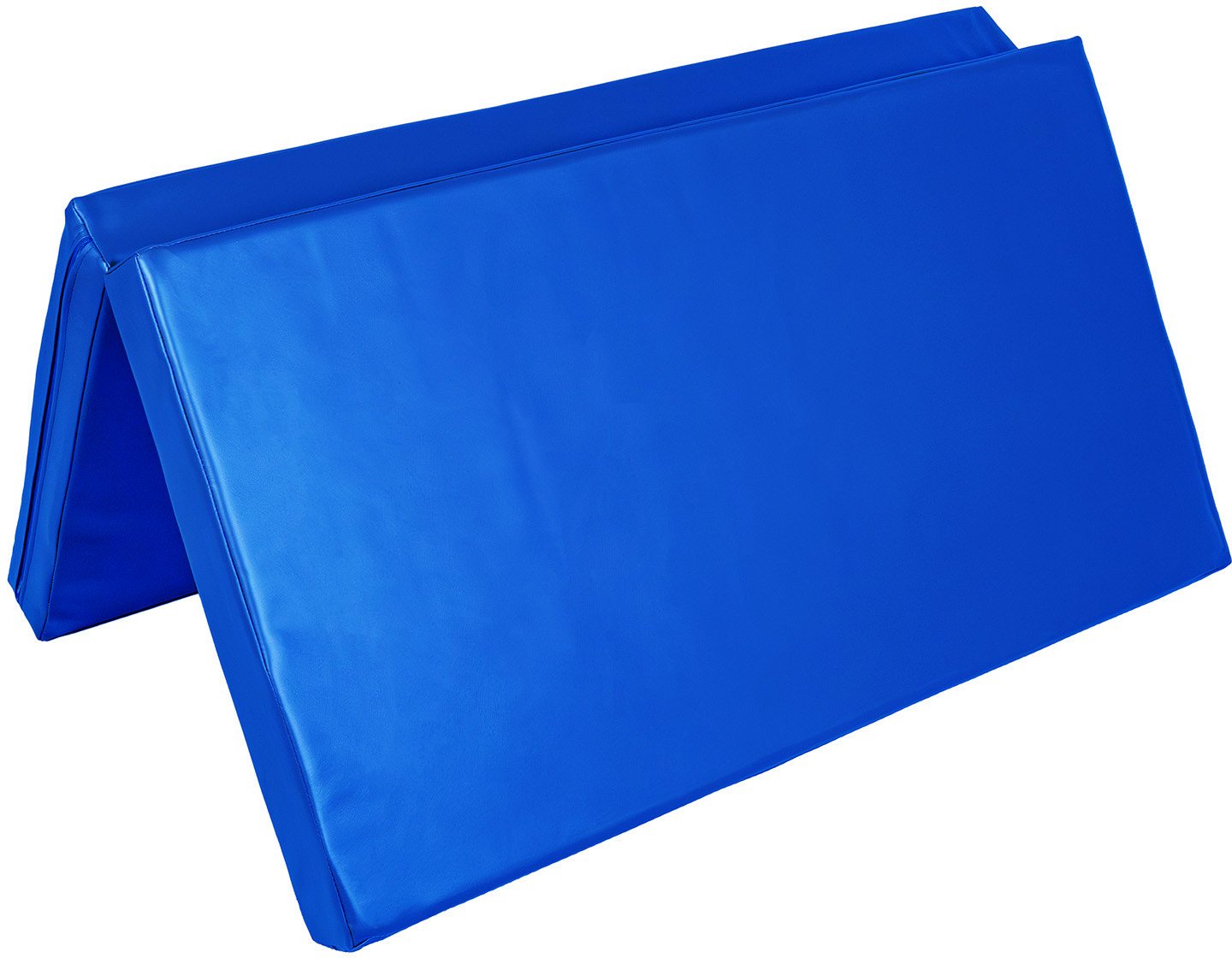 Materac dwuczęściowy z rzepami UNDERFIT 130 x 120 x 10 cm miękki niebieski