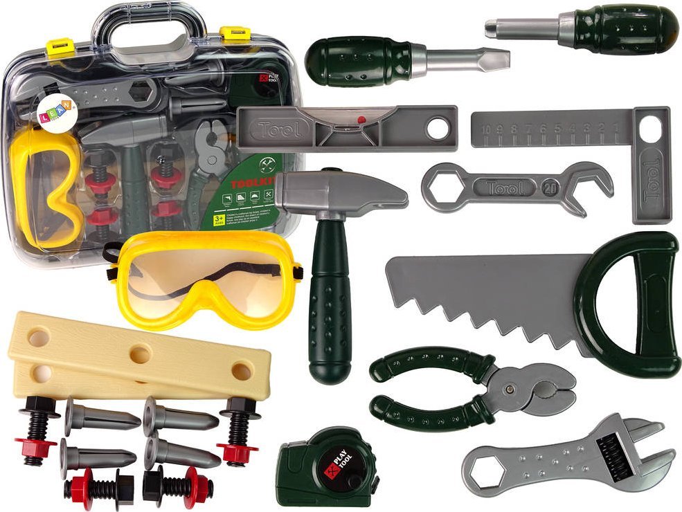 LeanToys Zestaw Majsterkowicza w Walizce Narzędzia Śrubki Klucze