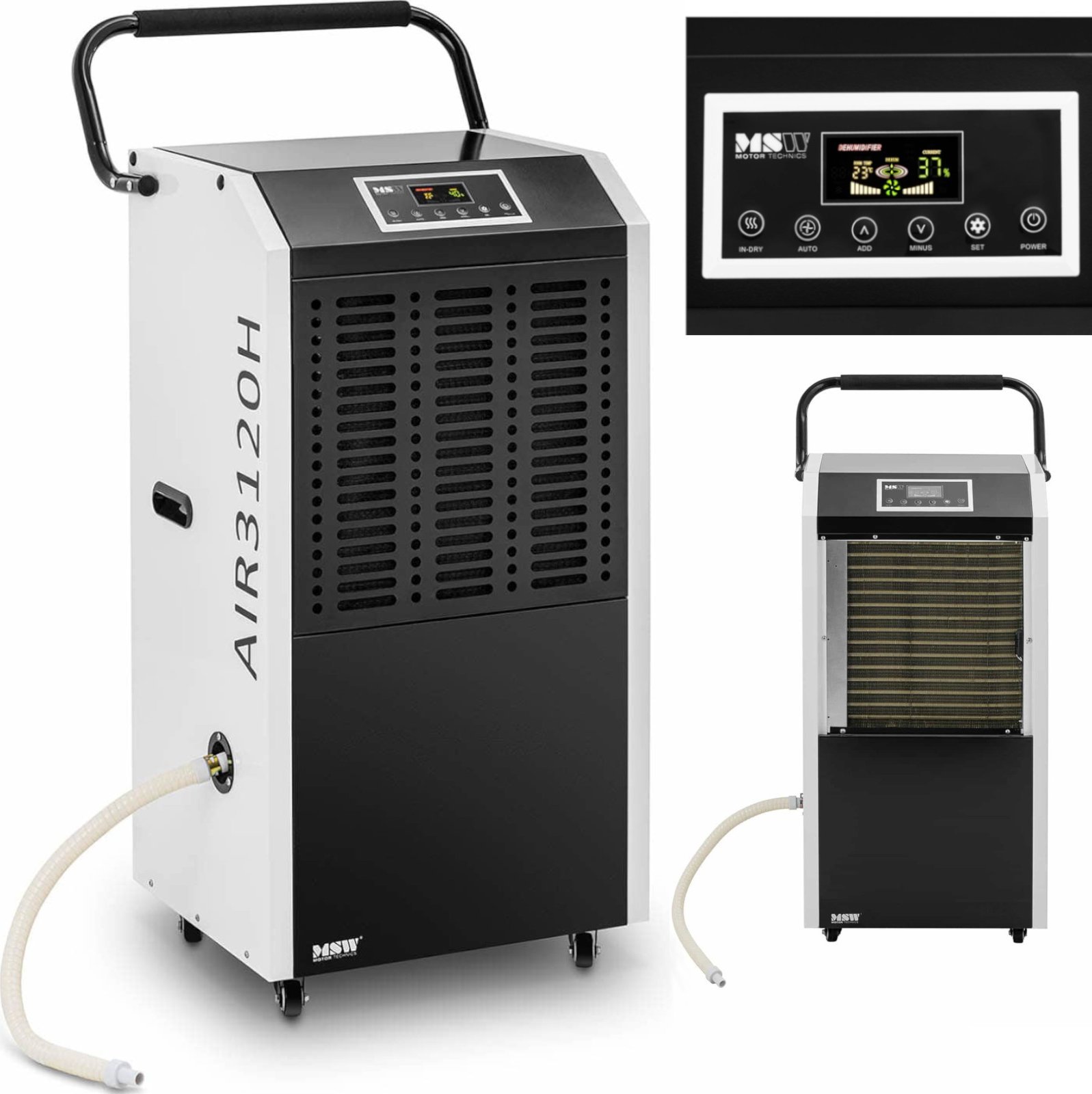 MSW Osuszacz powietrza pochłaniacz wilgoci przemysłowy budowlany 1800 W 1129 m3/h do 170 m2 Osuszacz powietrza pochłaniacz wilgoci przemysłowy budowla