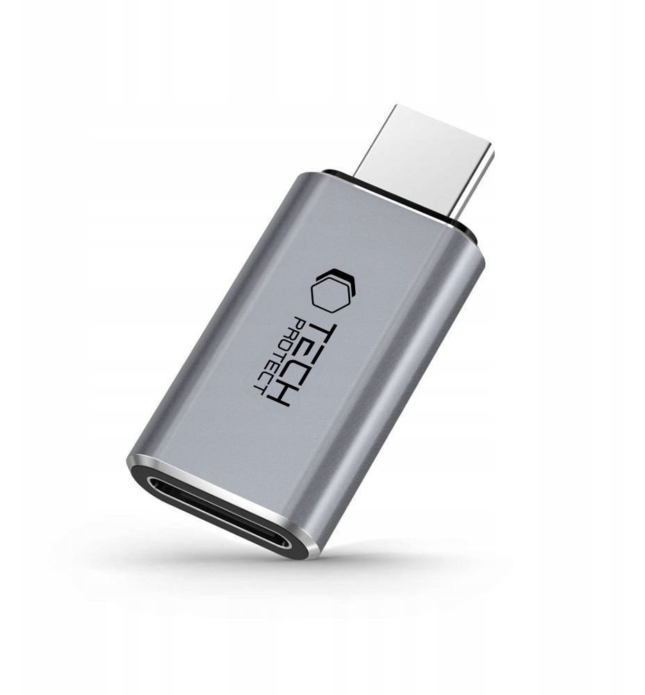 Adapter przejściówka USB-C - iPhone Lightning - szary Adapter przejściówka USB-C - iPhone Lightning - szary