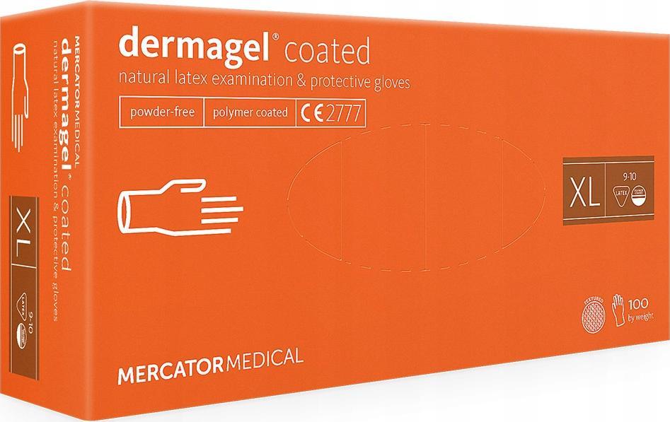 Mercator Medical Rękawice lateksowe dermagel coated XL 100 szt