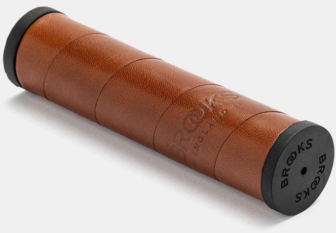 Chwyty BROOKS WILLOW LEATHER GRIPS, Honey, Rozmiar 130/130 (NEW 2025)