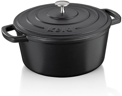 Garnek żeliwny emaliowany 4,6 l czarny Calido / Kela