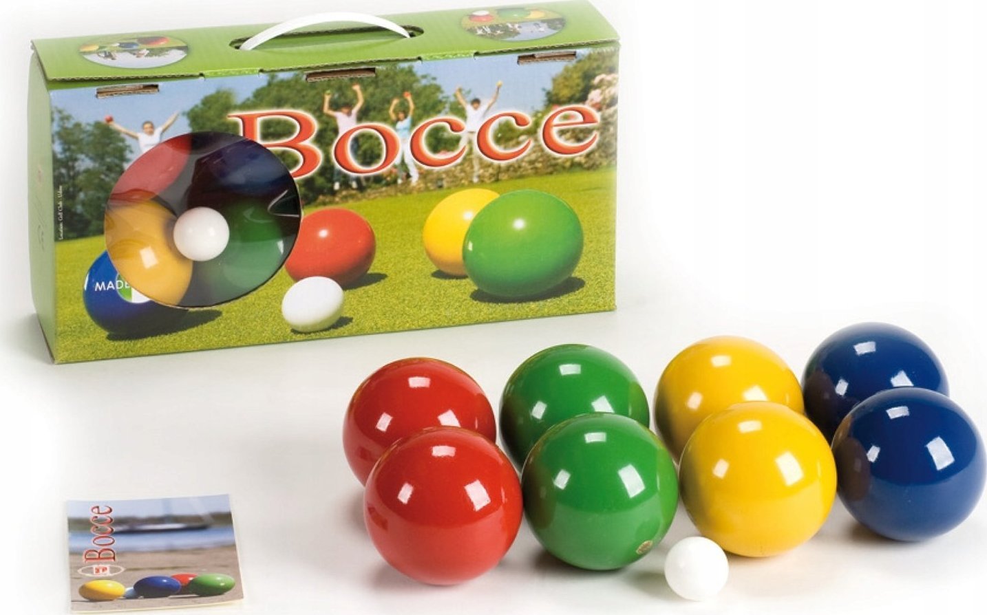 Lucio Londero Drewniane Kule do Gry 8 szt. - Boule, Bule, Petanque LONDERO 80 mm