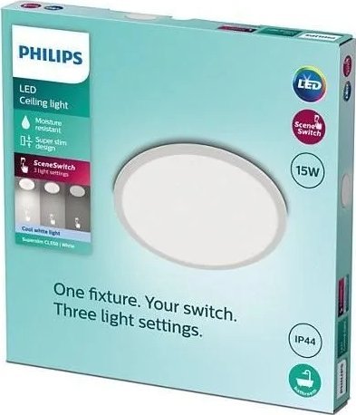 Lampa sufitowa Philips PLAFOND PHILIPS SUPERSLIM CL550 WHITE