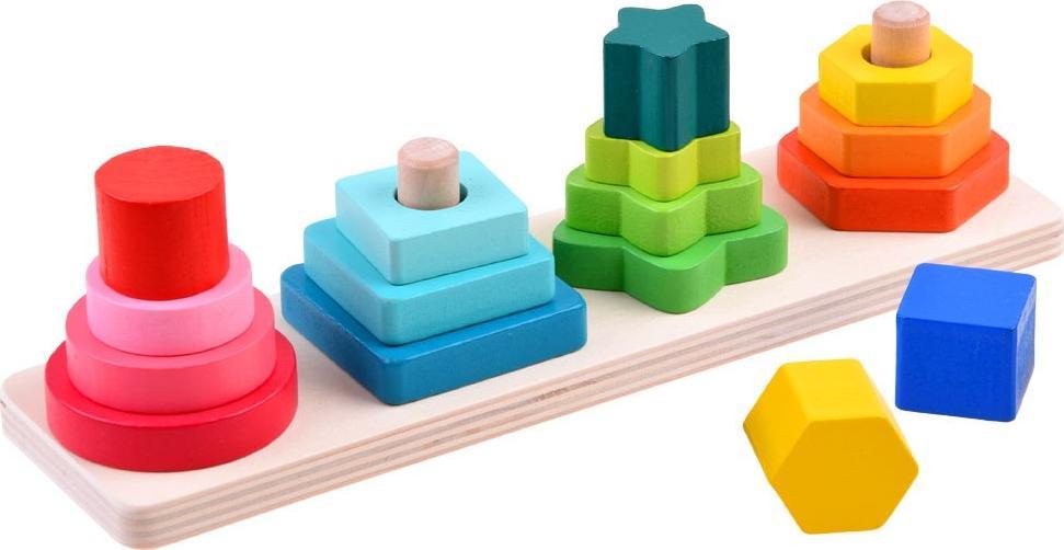 Jokomisiada Sorter Układanka Drewniana logiczna zabawka ZA3897