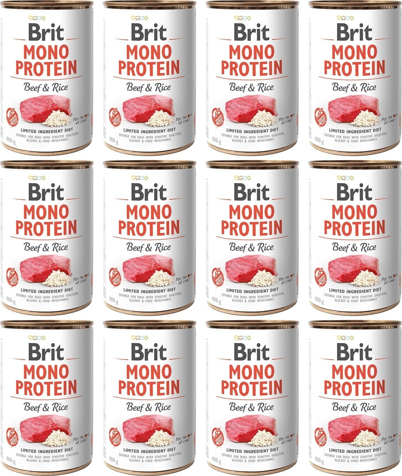 Brit Brit Mono Protein Beef & Rice 12 x 400 g
