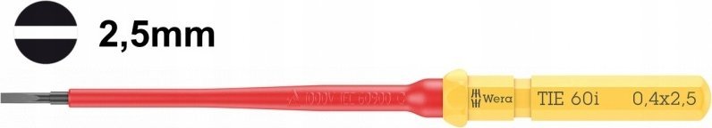 WERA trzpień wymienny płaski 2,5x157mm VDE 60 Kraftform Kompakt 05006500001