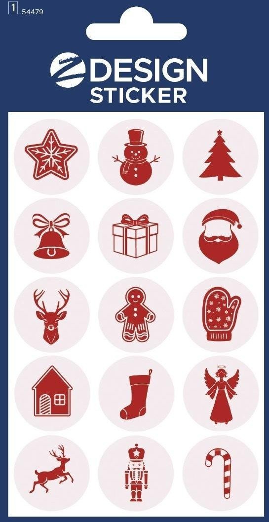 Naklejki błyszczące - świąteczne symbole