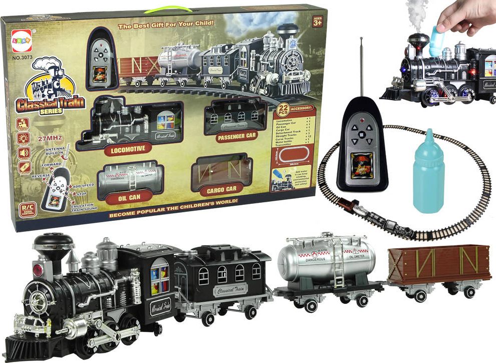 Lean Sport Ogromna Kolejka Pociąg Tory Dźwięk Światła Dym R/C 206,5x153,5 cm