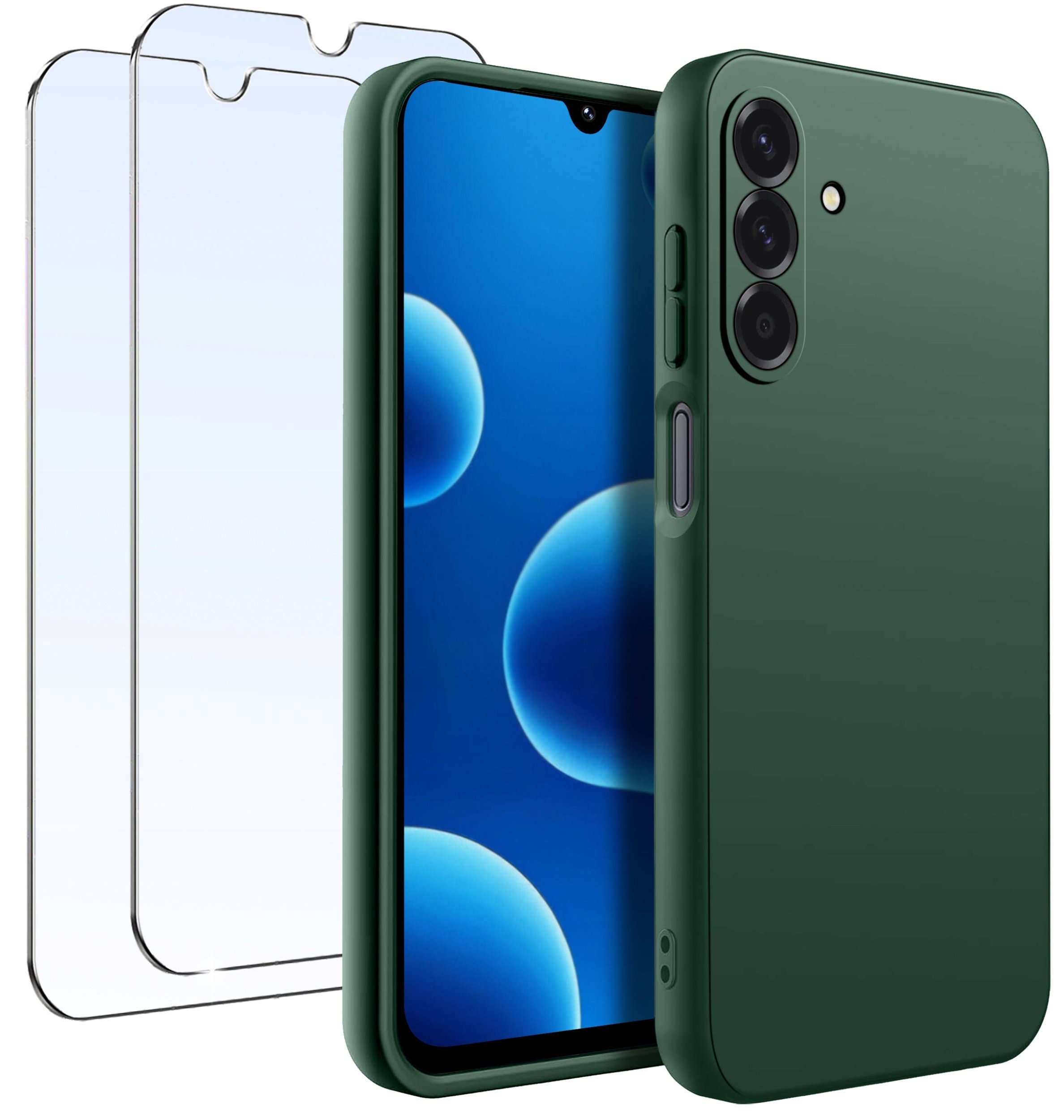 ZESTAW Etui do Samsung A26 5G Matowe Silikon 2 SZTUKI SZKŁO