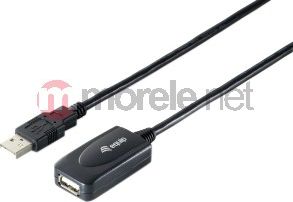 Kabel USB Equip USB-A - USB-A 15 m Czarny (133311)