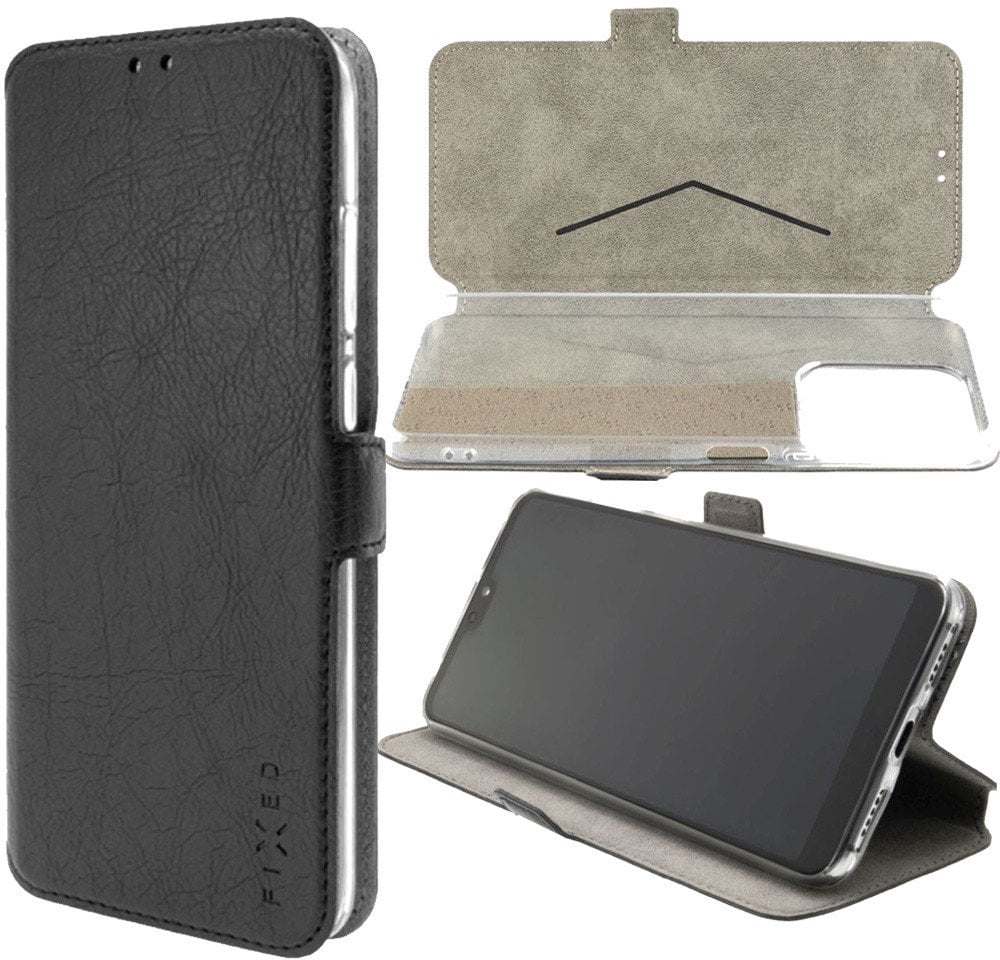 Fixed Topic | Book Case | Realme | C61/C63/Note 60 | Leather | Juodas