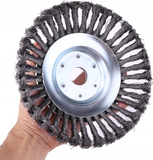 Korbi SZCZOTKA DRUCIANA GŁOWICA DO KOSY SPALINOWEJ TARCZA SZCZOTKOWA 200mm