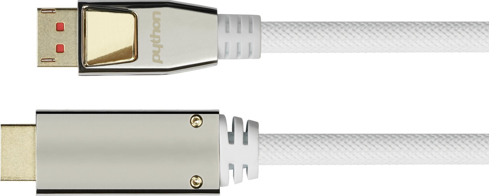Kabel PYTHON Python DisplayPort 1.4 an HDMI 2.0 Kabel Nylong. weiß 1m