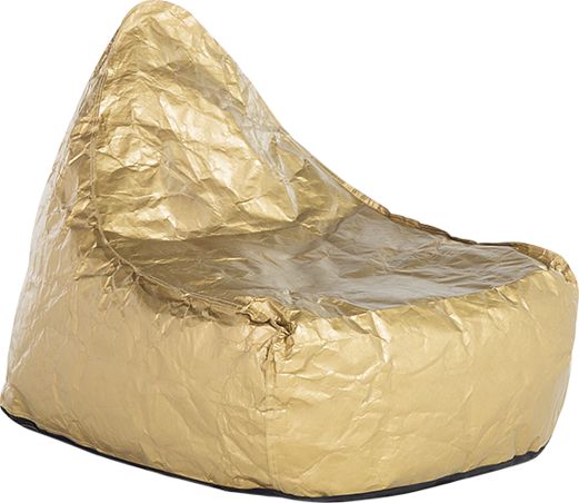 Beliani Pufa fotel złoty DROP