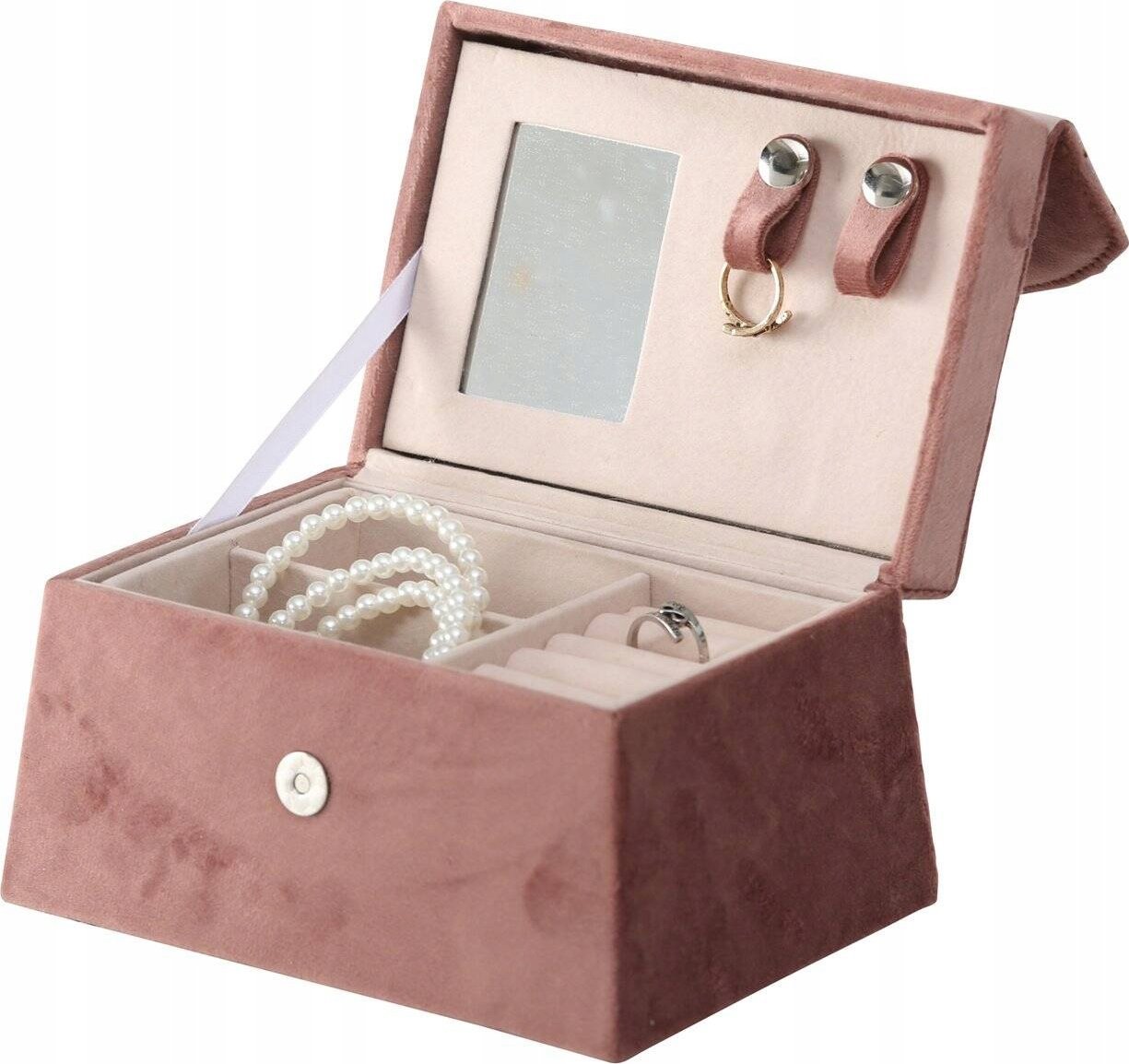 Boltze Szkatułka na biżuterię z lusterkiem CLEA, różowa