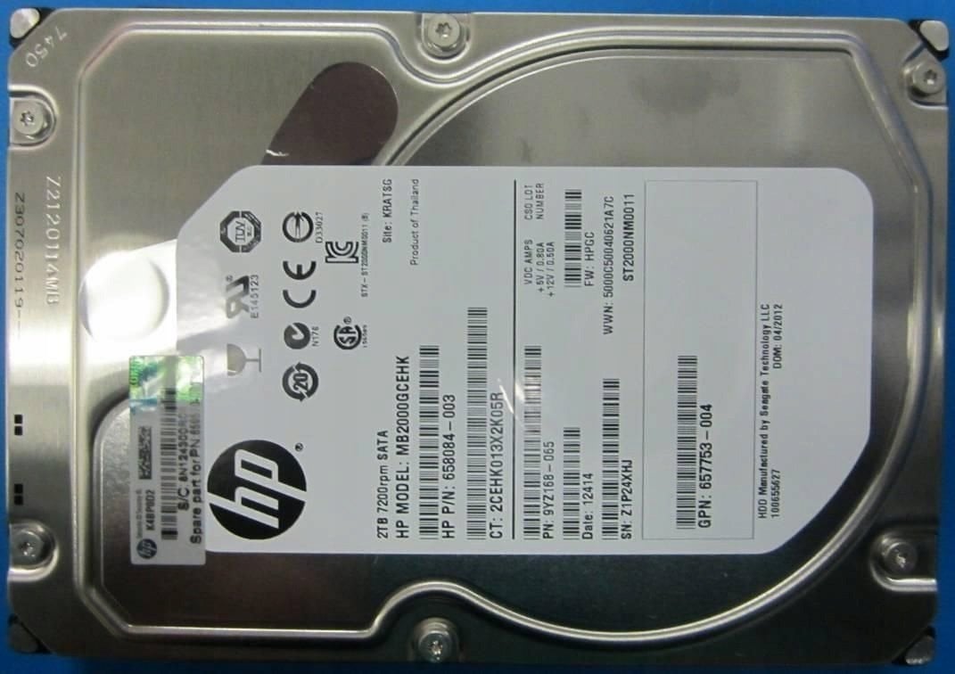 Dysk HP 2Tb 7.2K RPM SATA