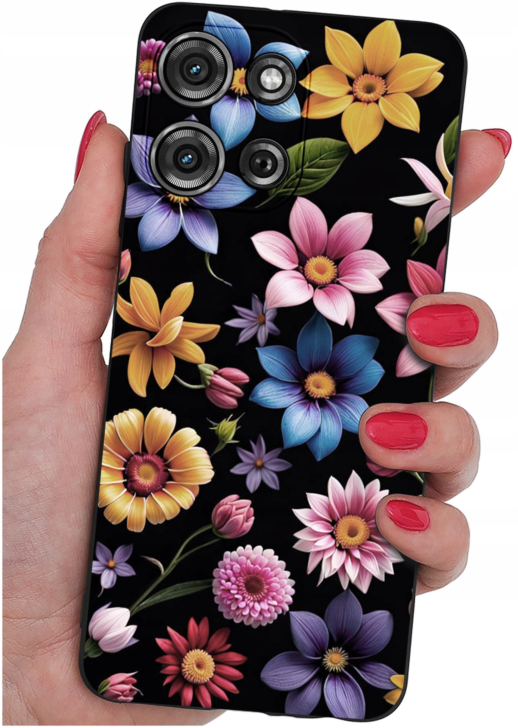 Etui do Motorola G75 5G | WZORY | SILIKONOWE MATT SZKŁO 9H