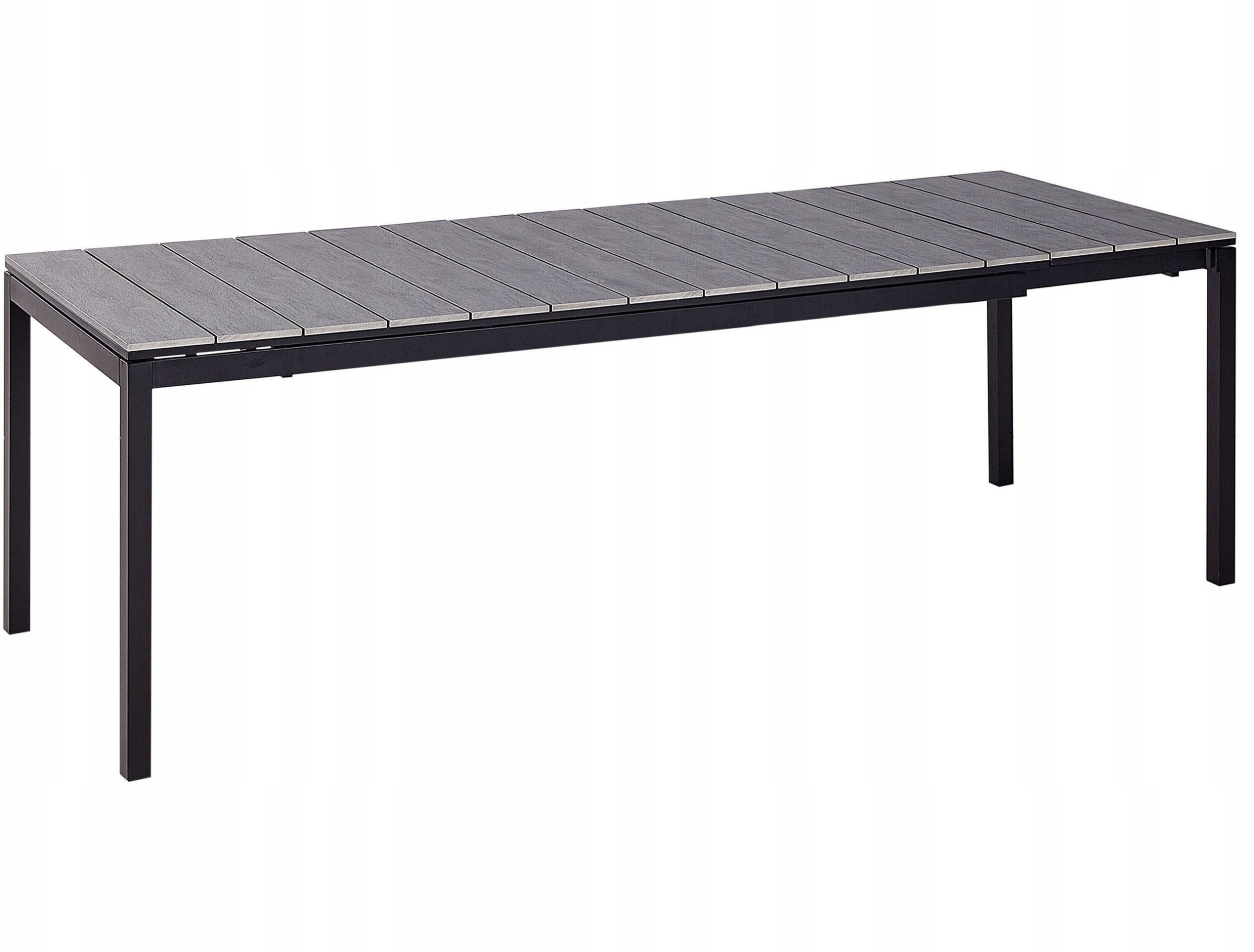 Beliani Stół ogrodowy rozkładany aluminium 198/248 x 90 cm szary TOFANE