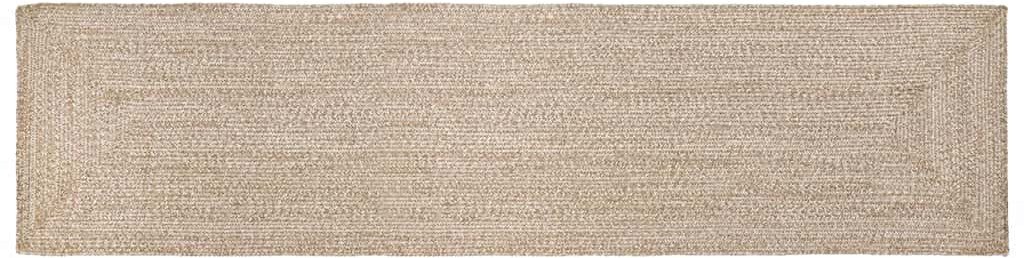 vidaXL Dywan Naturalny i biały 80 x 400 cm Juta