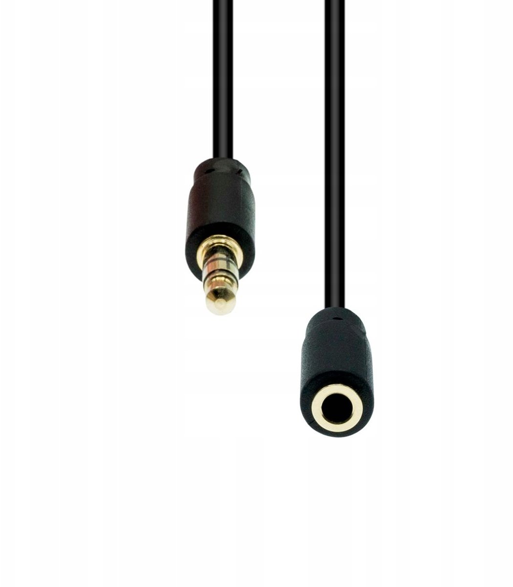 Kabel ProXtend Mini-Jack 3-Pin Slim Extension Cable Black 10M