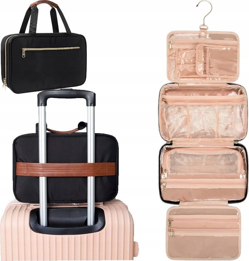 Wobell Kosmetyczka Wisząca Rozkładana Haczyk Organizer