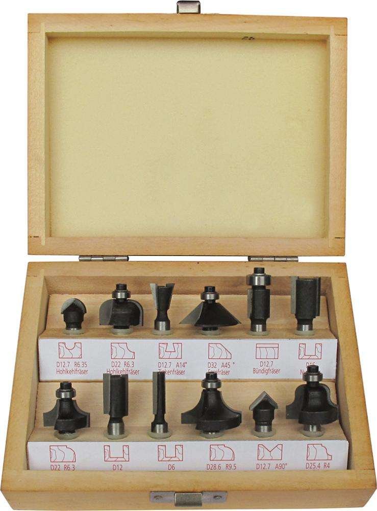 Zestaw frezow w kasecie HW 12szt FORTIS