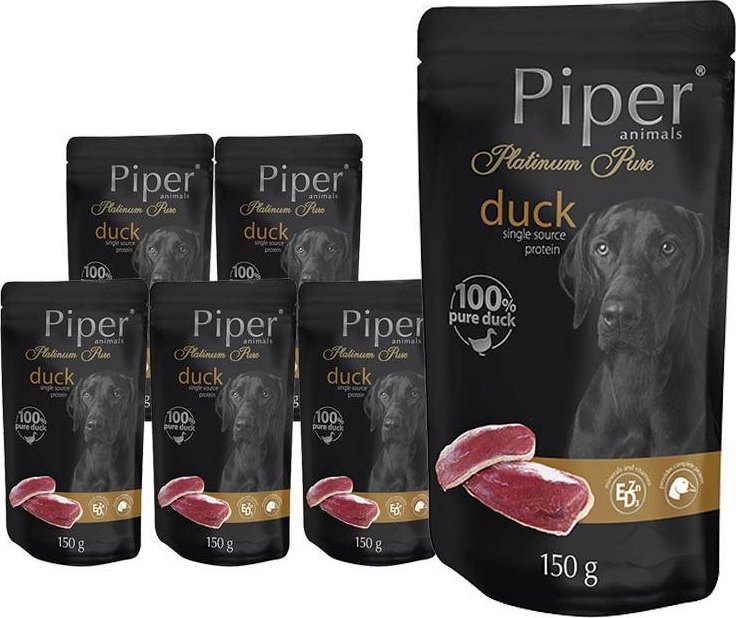 Mokra karma dla psa Piper Platinum Pure kaczka 10 x 150 g