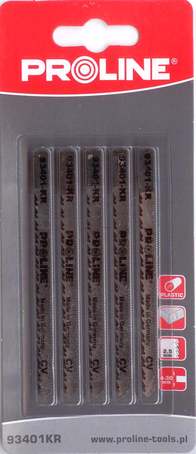 Pro-Line Brzeszczoty do wyrzynarki do drewna typ U 4-30mm 75mm 93401KR