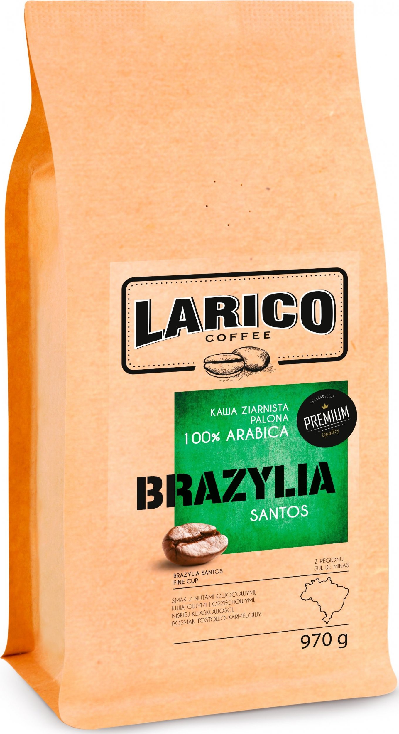 Kawa ziarnista Larico Brazylia Santos 970 g